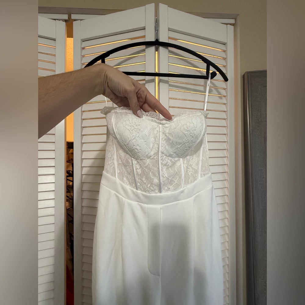 Lulus white strapless Jumpsuit - Picture 3 of 4